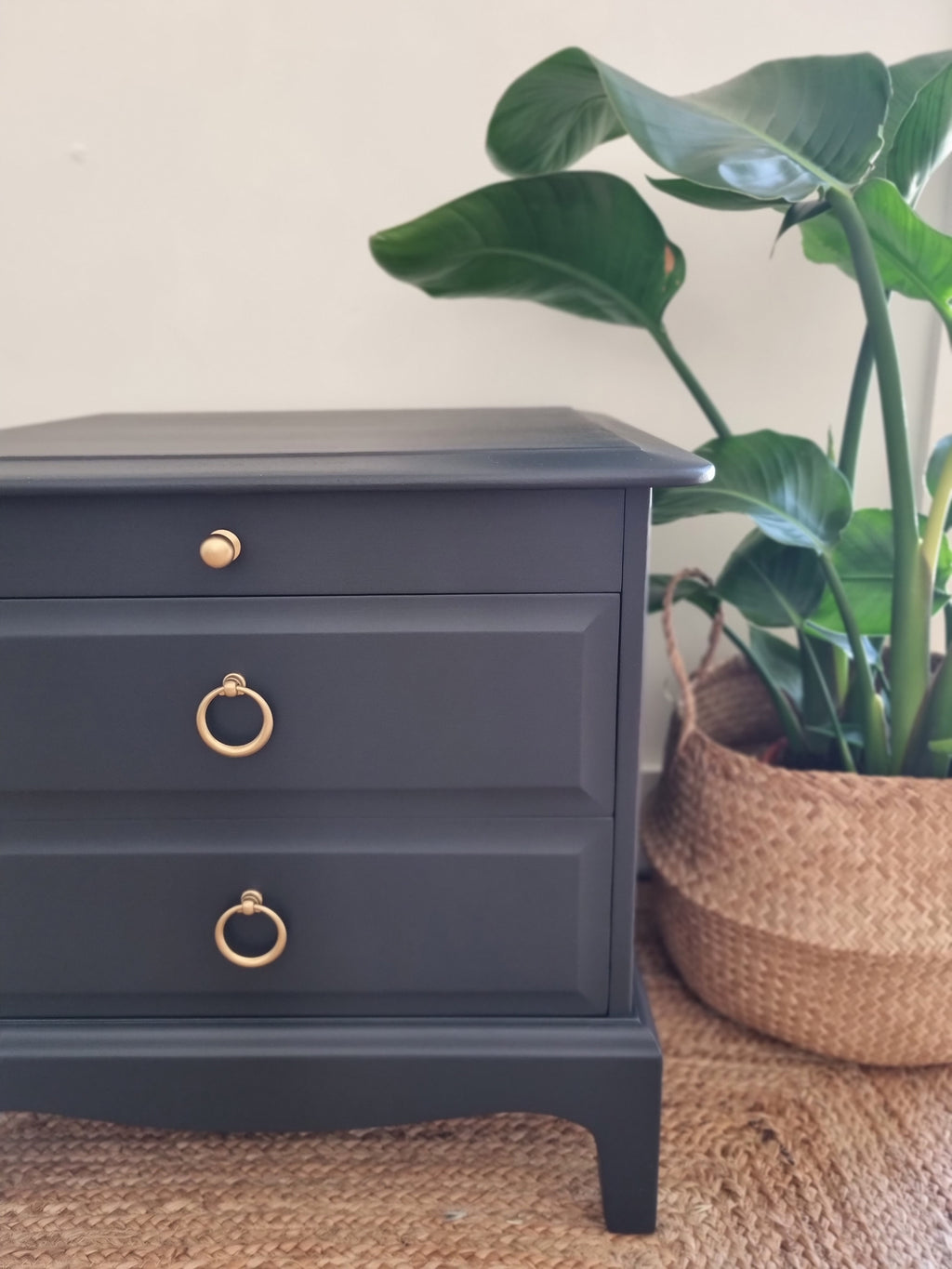 Pair of Stag Minstrel bedside tables in Ash Black